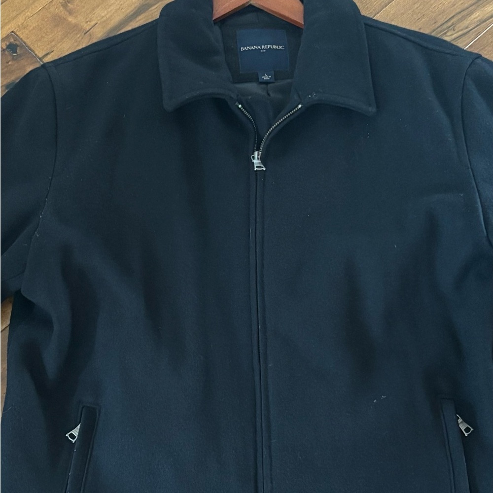 Banana Republic Midnight Black Zip-Up Jacket